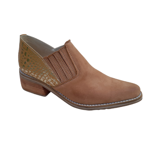 Botines en cuero gamuzado