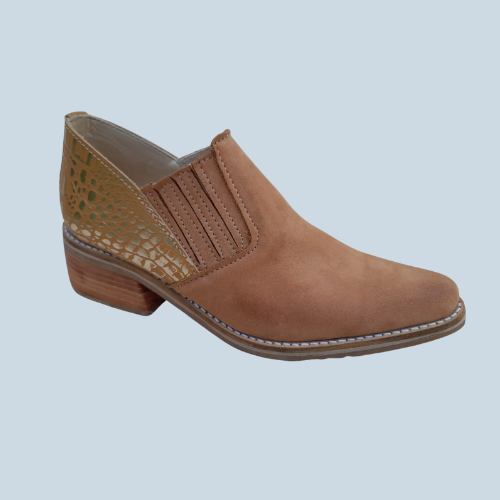 Botines en cuero gamuzado
