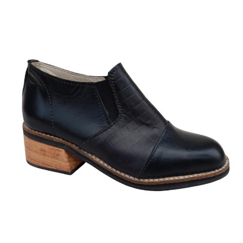 Botines en cuero negro