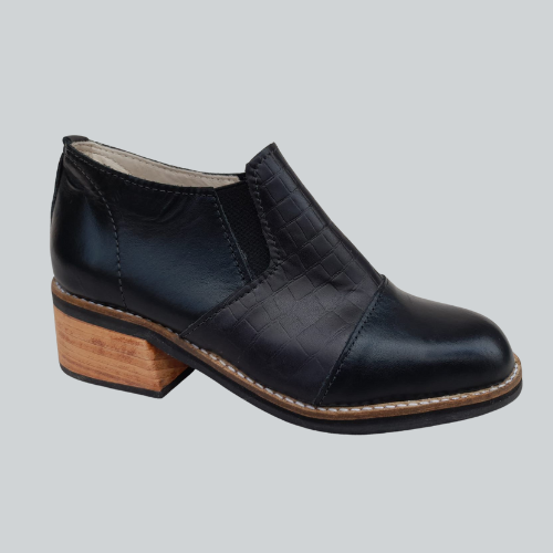 Botines en cuero negro