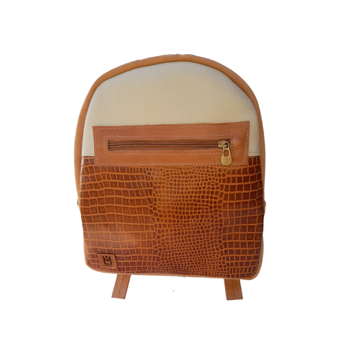 Mochila Bicolor con Textura Reptil