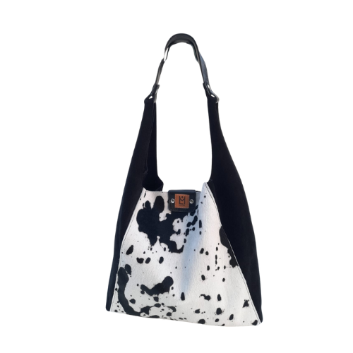 Cartera Hobo Vaquita – Negra & Blanca