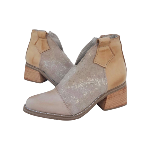 Botas Beige Suede Brillo Suave